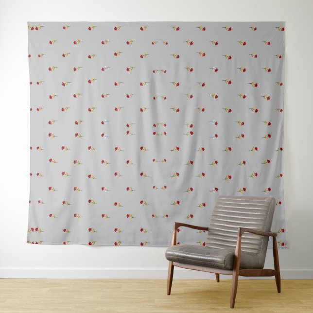 Modernes, klassisches Blumenmuster Wandteppich (Beispiel (Horizontal))