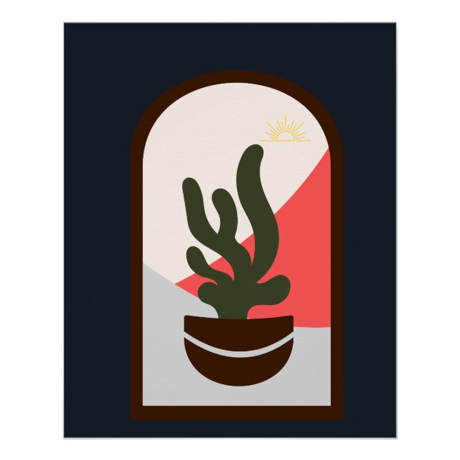 Modernes klassisches Boho-Glossy-Poster Poster (Vorderseite)