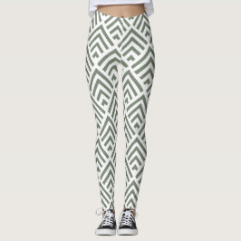 Modernes klassisches graues Muster geometrisch Leggings