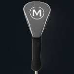 Modernes klassisches Monogramm Grau Golf Headcover<br><div class="desc">Moderner Mit Monogramm,  klassischer Gray Golf Head deckt Minimalistisches Monogramm InitialEmblem ab. Perfekt als väterliche Tagesgeschenke für Vater,  Geschenke für Großvater,  Ehemann und mehr.</div>
