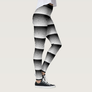 Modernes klassisches Schwarz-weißes Design Leggings