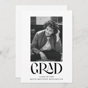 Modernes klassisches Typografie-Abschluss-Foto Ankündigung