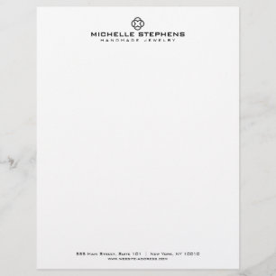 Modernes Klee-Logo Luxusboutique Weiß Briefkopf