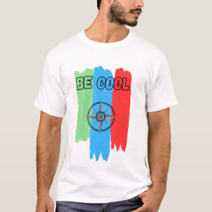 Modernes Kompass-Abenteuer-T-Shirt - "Sei Cool" Fa T-Shirt