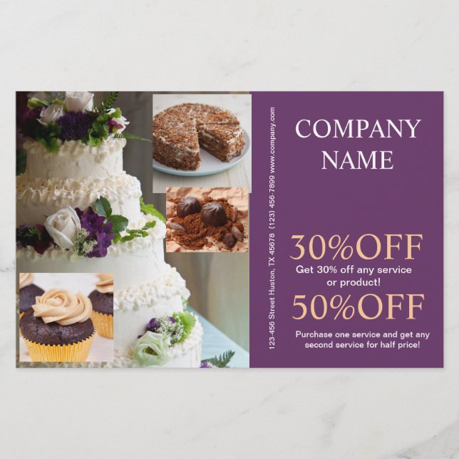 Modernes Konditorgebäck Flyer (Vorne)