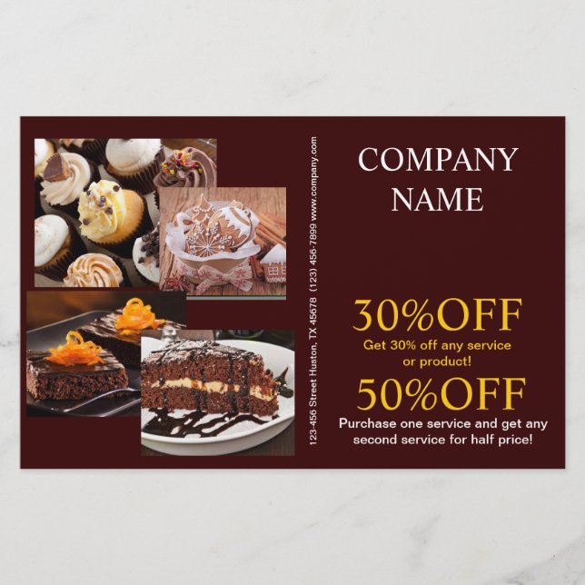 Modernes Konditorgebäck Flyer (Vorne)