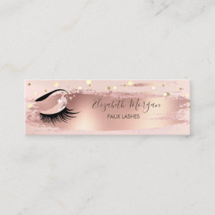 Modernes Konfetti, Pinselstrich, falsche Wimpern Mini Visitenkarte