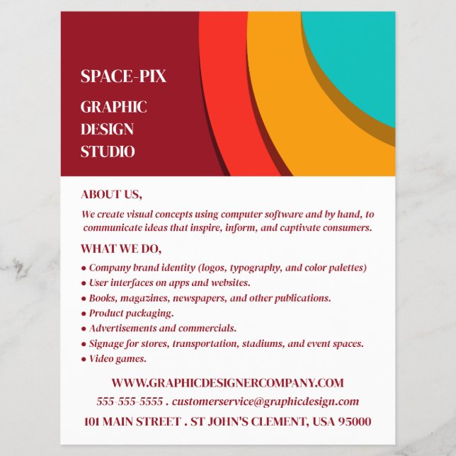 Modernes Konzept, Grafik-Designer-Werbung Flyer (Vorne)