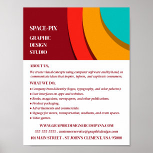 Modernes Konzept, Grafik-Designer-Werbung Poster