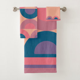 Modernes Korallenmeer aus dem Mittelalter Badhandtuch Set