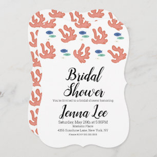 Modernes Korallenriff und Fische Einladung