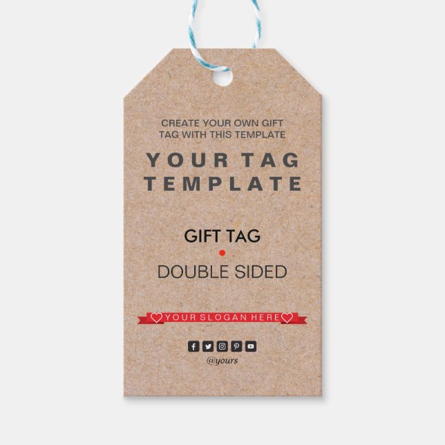 Modernes Kraftförderndes Marketing vertikal Geschenkanhänger (Vorderseite)