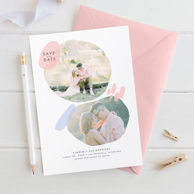 Modernes kreatives Abstraktes Save the Date Foto (Von Creator hochgeladen)