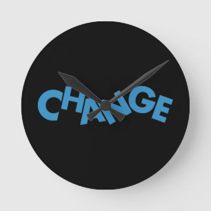 Modernes, kreatives, spielerisches Grafikdesign de Runde Wanduhr