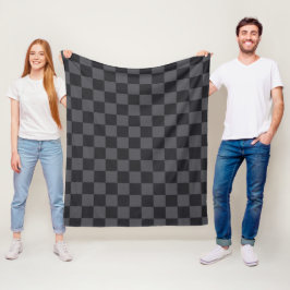 Modernes kroatisches Schwarz-Grau-Schachbrett-Must Fleecedecke