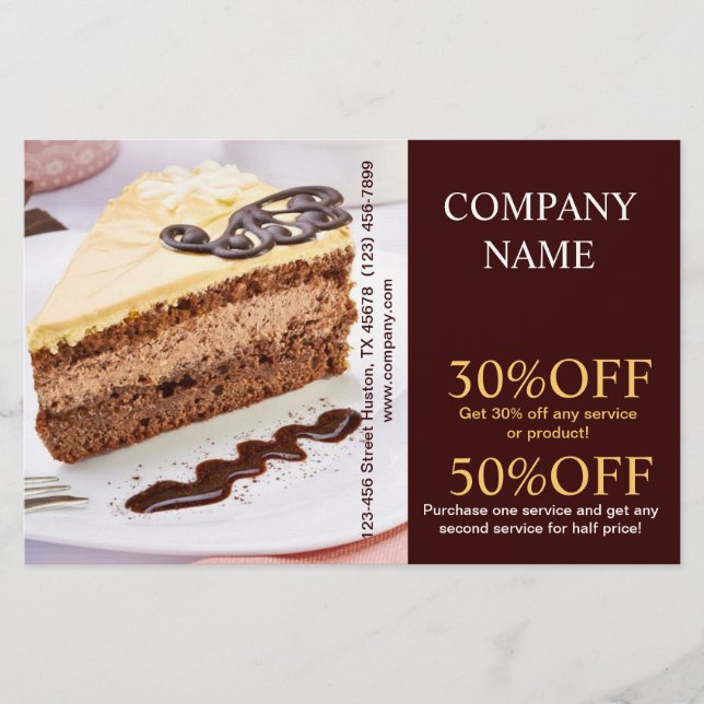 Modernes Kuchengebäck Flyer (Vorne)