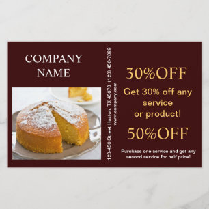 Modernes Kuchengebäck Flyer