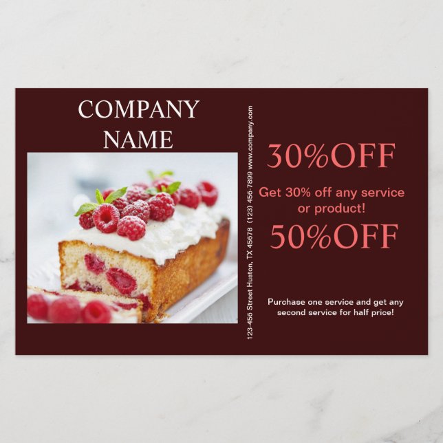 Modernes Kuchengebäck Flyer (Vorne)