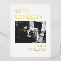 Modernes, kühne Typografie-Foto Save the Date