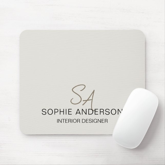 Modernes, kundenspezifisches Monogramm Berufliches Mousepad (Mit Mouse)