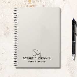 Modernes, kundenspezifisches Monogramm Berufliches Notizblock