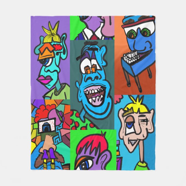 Modernes Kunstgewirr Fleecedecke (Vorderseite)