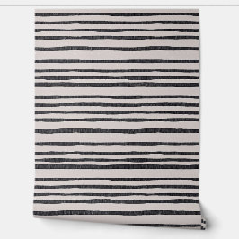 Modernes Kunsthandwerk: kühne schwarze Streifen Tapete