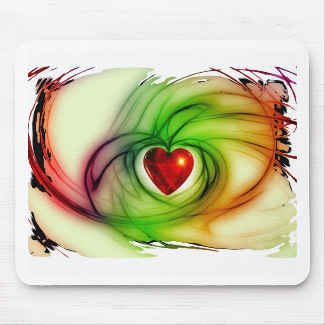 Modernes Kunstherz, schicke Liebe Mustergeschenke  Mousepad (Vorne)