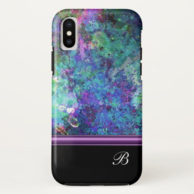 Modernes Künstlerisches Monogramm Case-Mate iPhone Hülle (Rückseite)