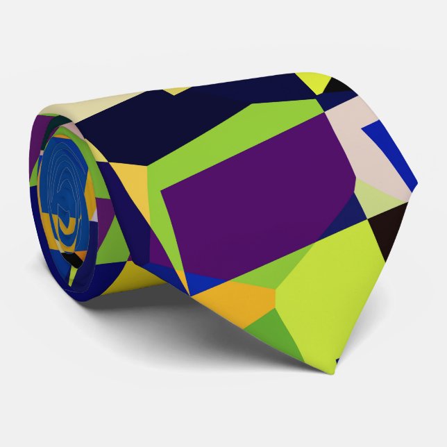 Modernes künstlerisches Terrazzo Stil Muster Krawatte (Gerollt)
