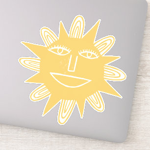 Modernes, Künstlerisches und modernes Sun Trendy  Aufkleber