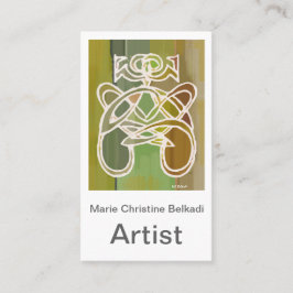 Modernes künstlerisches Unternehmergrün Abstrakt Visitenkarte
