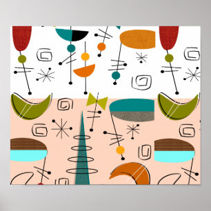 Modernes Kunstposter aus dem Mittelalter - Halbmon Poster