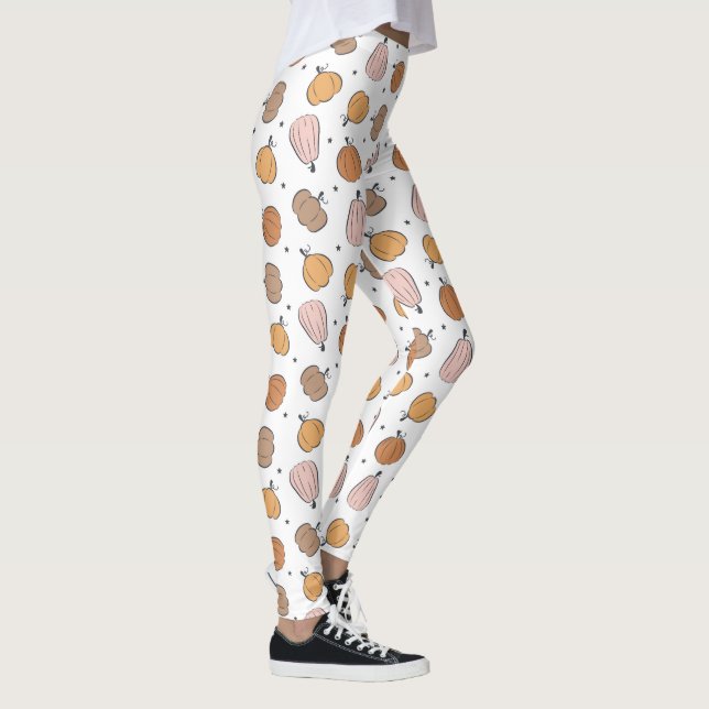 Modernes Kürbismuster - Leggings (Rechts)