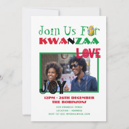 Modernes KWANZAA Foto Party laden zu 7 Kerzen ein Einladung