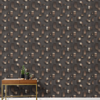 Modernes Labyrinth (Metallisch) Luxus Tapete