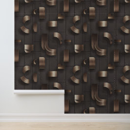 Modernes Labyrinth (Metallisch) Luxus Tapete