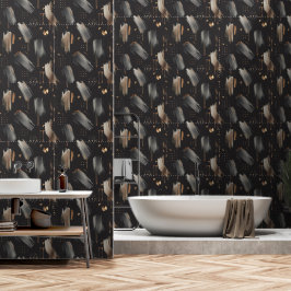 Modernes Labyrinth (Metallische Farbe) Luxus Tapete