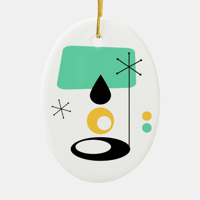 Modernes Lampendesign aus der Mitte des Jahrhunder Keramikornament (Vorne)