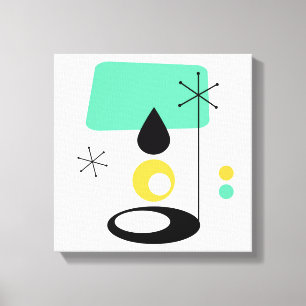 Modernes Lampendesign aus der Mitte des Jahrhunder Leinwanddruck