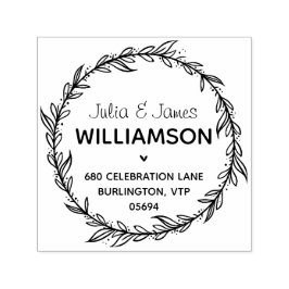 Modernes Land Address Foliath Permastempel