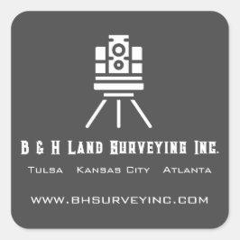 Modernes Land Surveyor Business Quadratischer Aufkleber