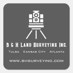 Modernes Land Surveyor Business Quadratischer Aufkleber