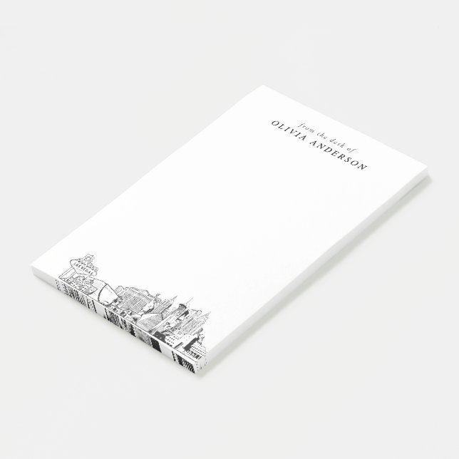 Modernes Las Vegas Berufliches Geschenk Personalis Post-it Klebezettel (angewinkelt)