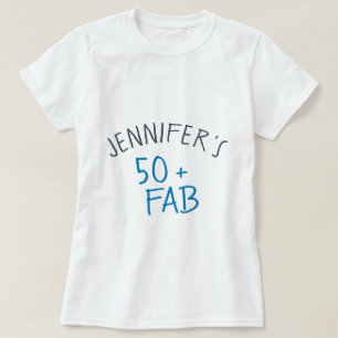 Modernes Lässiges Blaues Schwarz 50 Fantastischer  T-Shirt