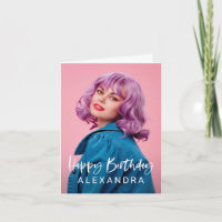 Modernes Lässiges Skript und Foto | Happy Birthday
