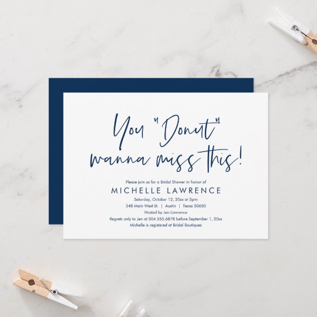 Modernes Lässiges und lustiges Brautparty Beach Pa Einladung (Vorderseite/Rückseite Beispiel)