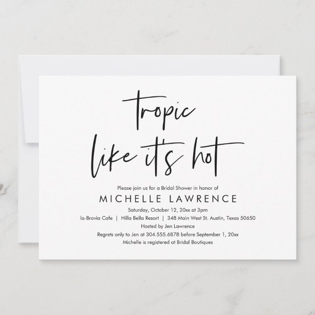 Modernes Lässiges und lustiges Brautparty Beach Pa Einladung (Vorderseite)