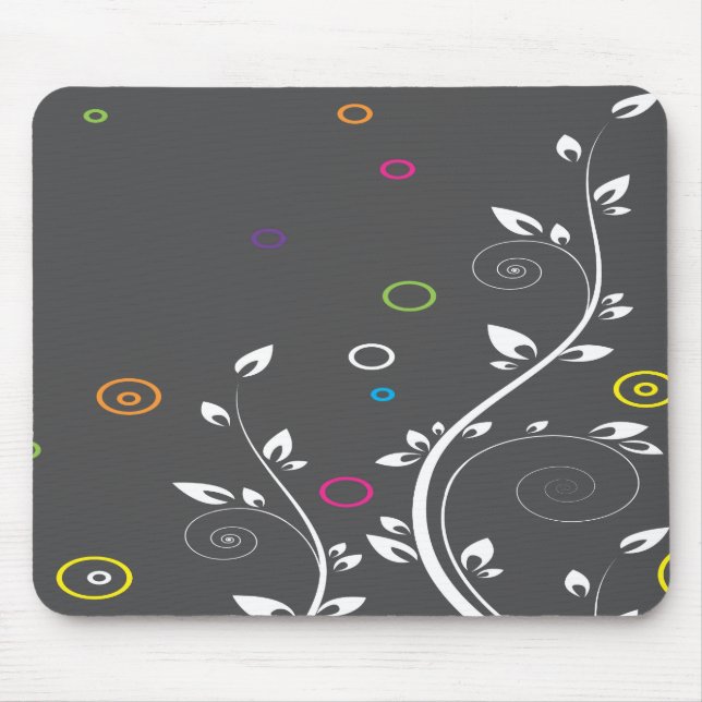 Modernes Laub Mousepad (Vorne)