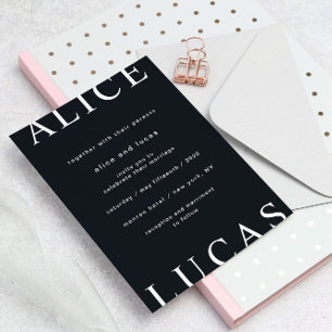 Modernes Layout Elegante Script Hochzeit Einladung